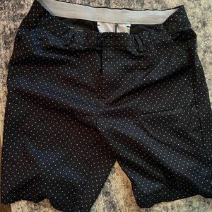 Greg Norman Collection Black and White Flat Front Shorts golf